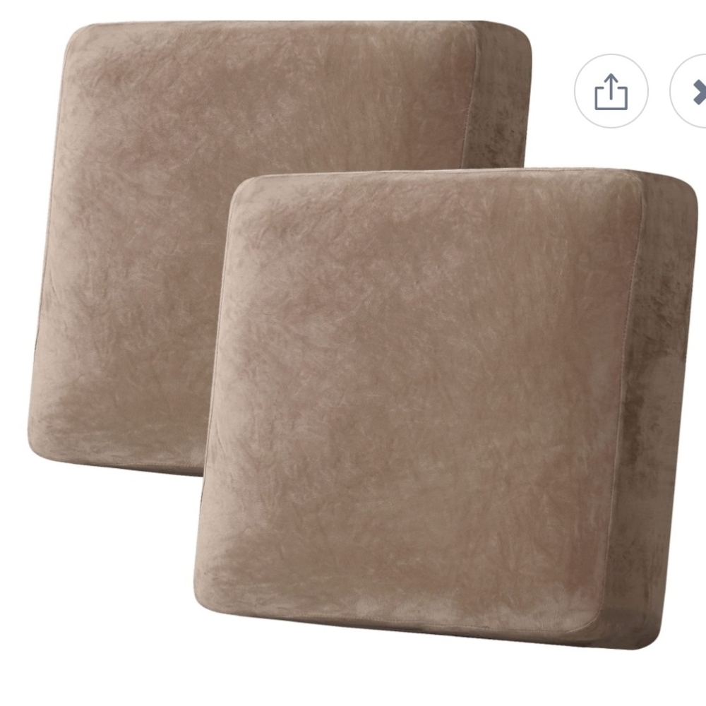 Plush Tan Cushion Covers